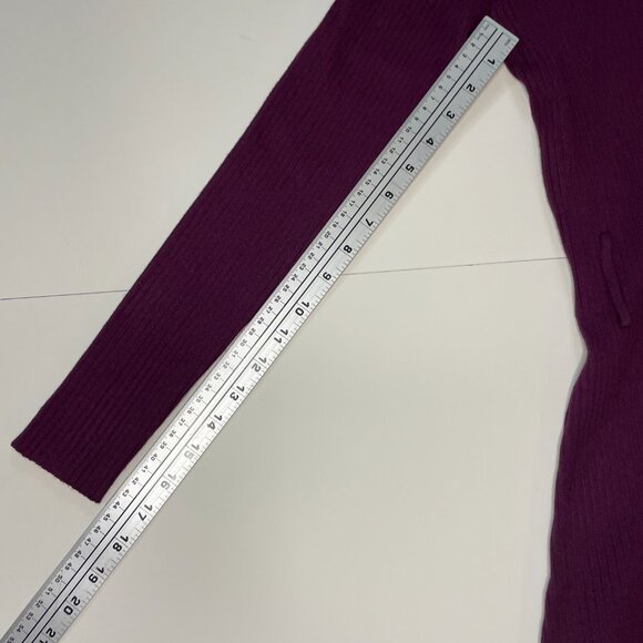 Emma & Posh Women’s Ribbed Knit Sweater Dress Size 1X Purple V-Neck Long Sleeve - Picture 7 of 12